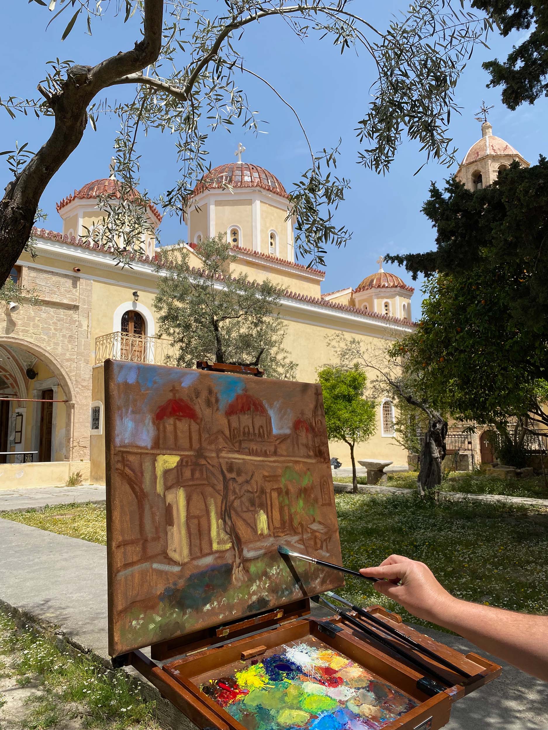 Aegina painting by artist Zac Zorbas